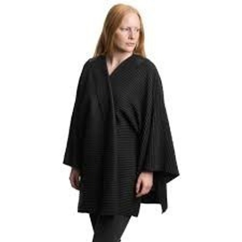 Design House Stockholm Pleece Poncho Wrap Jacket Black MoMA Marianne Abelsson OS